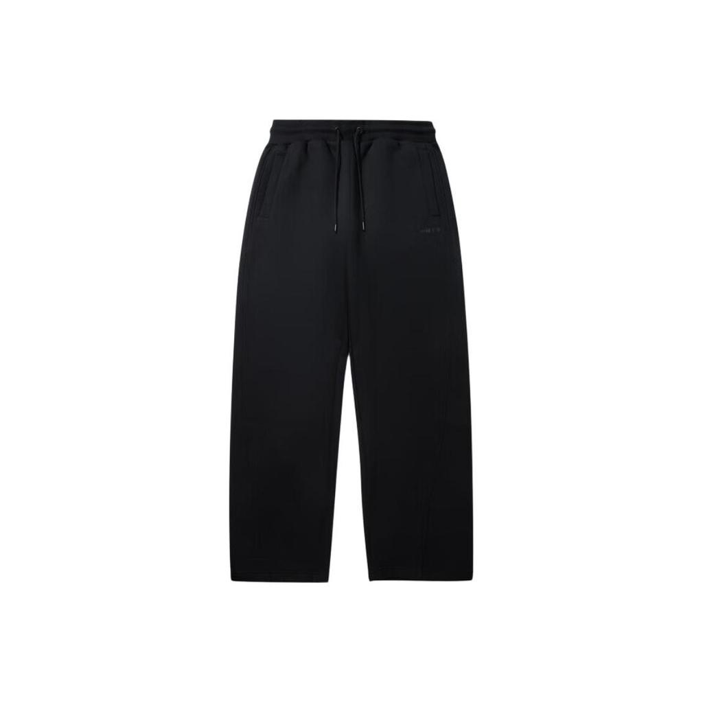 Li Ning Серия Revive Повседневные Простые Прямые Однотонные Вязаные Спортивные Брюки на Шнуровке Мужские Брюки AKLVC55-2