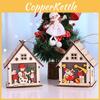 Светодиодный свет Деревянный домик Очаровательные подвесные украшения на рождественскую елку для праздничного декора