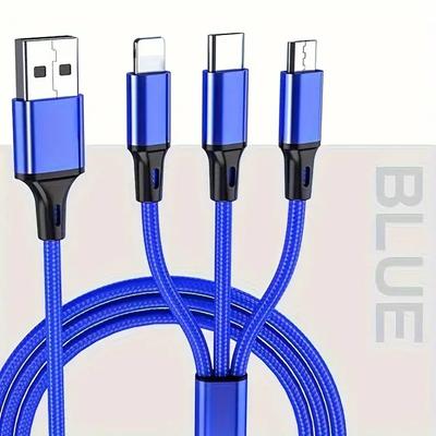 USB-кабель для быстрой зарядки универсального многофункционального кабеля 3 в 1 для сотового телефона Samsung Тип C