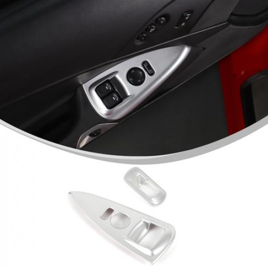 Серебристая ABS накладка на рамку стеклоподъемника для Corvette C6 2005-2013