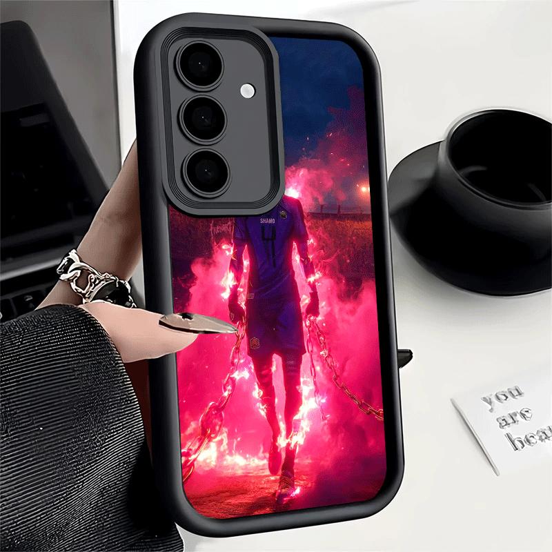 Phone Case for Samsung Galaxy S26 S25 Ultra S24 FE Blue L-Lock Chigiri Hyoma Shell S23 Plus S22 + S21 S20 5G Soft Silicone Funda