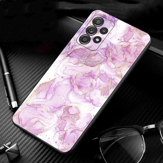 Чехол для Samsung Galaxy A71 A51 A41 A12 A21s A23 A52 A72 A22 A03s A52s A53 A73 A32 A33 A13 Beauty Marble Gold Texture Quicksan