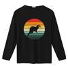 Vintage Ferret Retro T Shirt  vintage Washed Unisex graphic homme fashion streetwear Stretched Slightly Comfortable