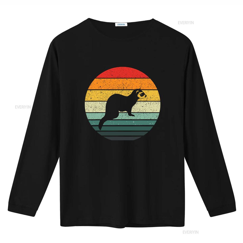 Vintage Ferret Retro T Shirt vintage Washed Unisex graphic homme fashion streetwear Stretched Slightly Comfortable