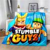 3D game Cartoon Stumble-guys printed blankets Warm Flannel blanket Soft and comfortable blanket Home bed linings Birthday Gift