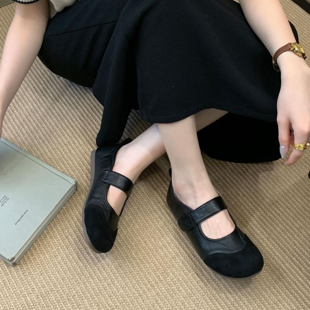 French Single Shoes Women's 2025 New Summer Soft Sole Not Tired Feet Flat Mary Jane Women's Shoes with Skirts Doudou Shoes