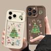 Cute Christmas Tree Soft TPU Phone Case For iPhone Air 16e 17 16 15 14 Pro Max 13 12 Pro 15 16 Plus Shockproof Silicone Cover Fundas