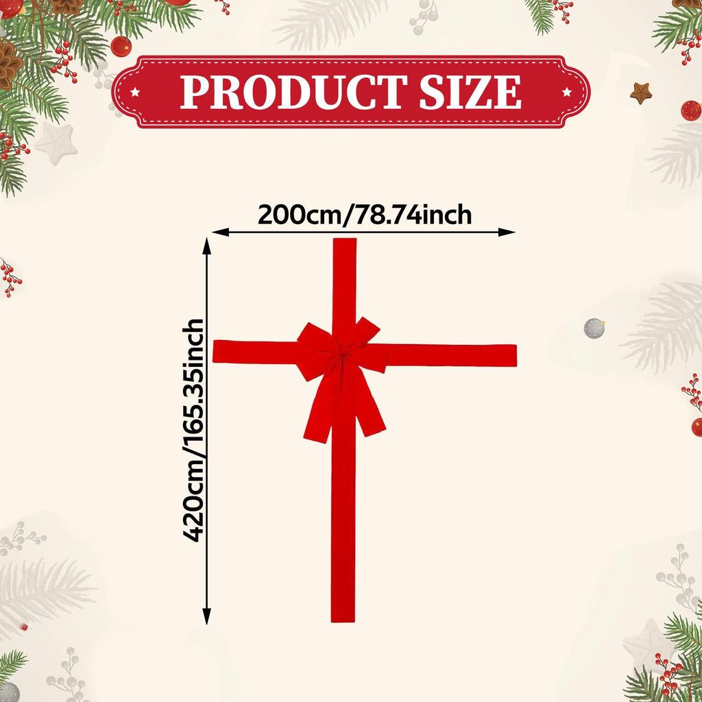 Cabinet Door Ribbon Bow Front Decorative Large Festival Wrapping Decorations for