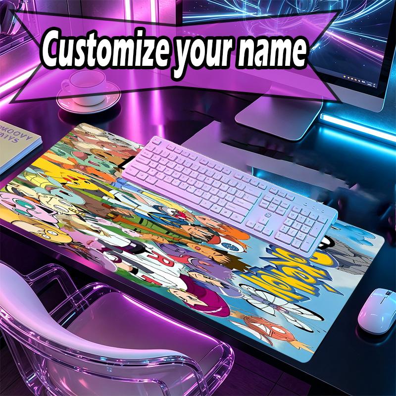Custom Name Personalized Anime Pattern Mousepad, Laptop PC Desk Mat, Decorative Desk Mat for Home Keyboard Pad Gift