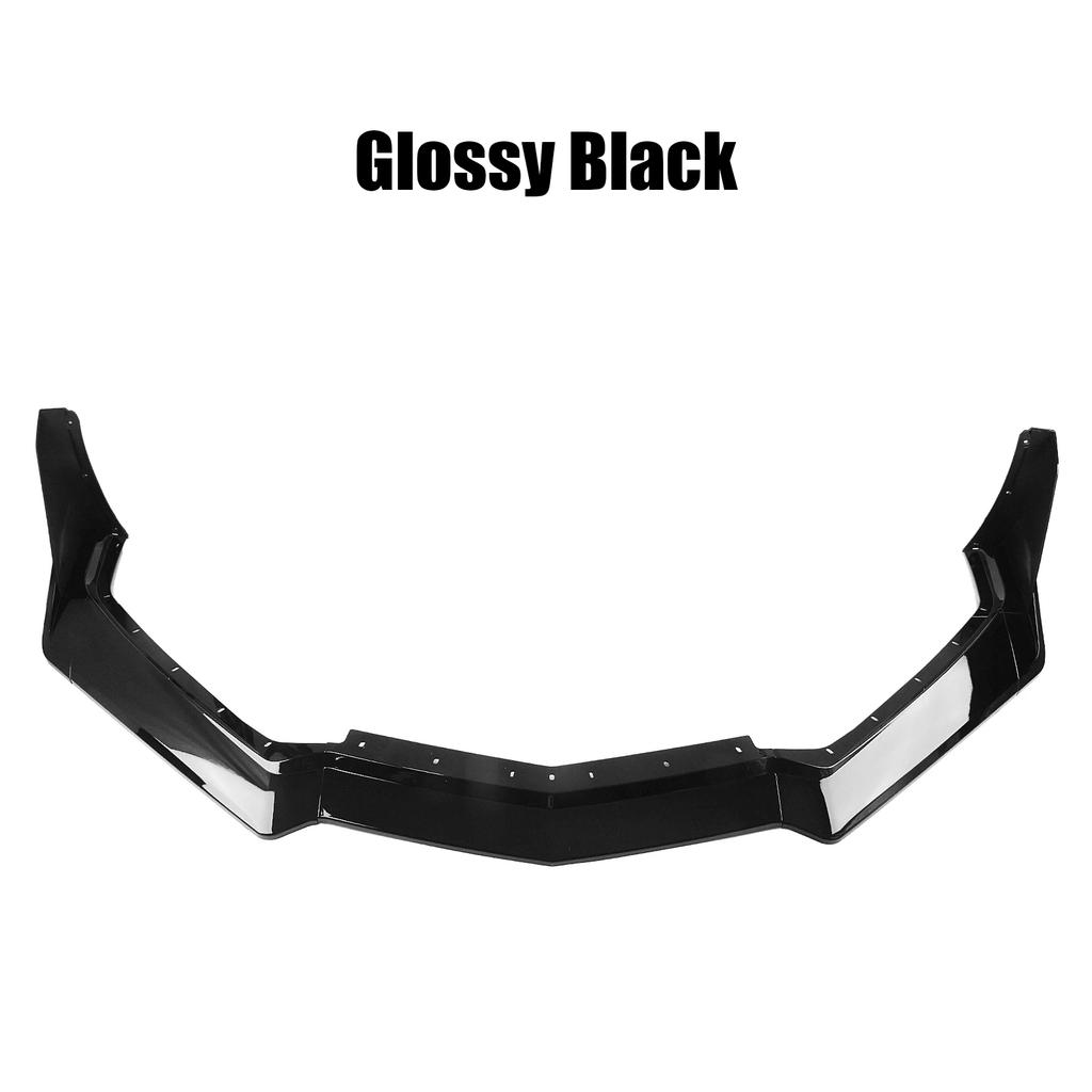 Car Front Bumper Lip Spoiler Splitter For Chevrolet Corvette C8 2 Door Z51 Stingray STG 3 2020-2024 Glossy Black Carbon Look