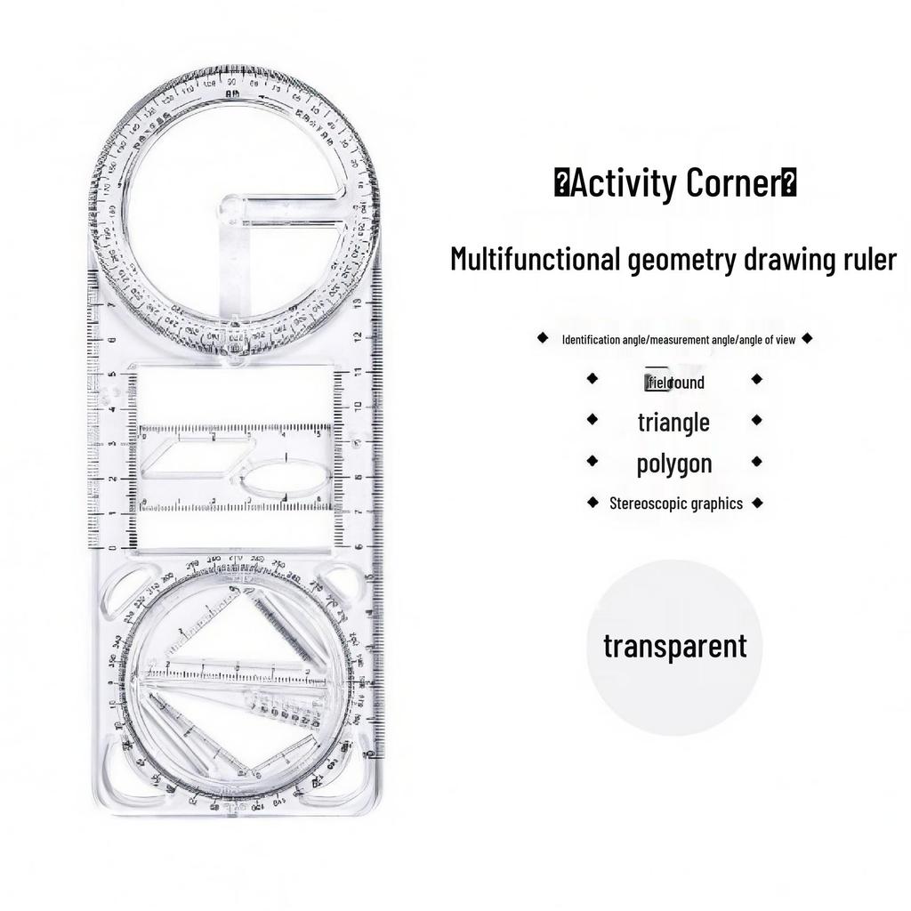 Многофункциональная вращающаяся на 360° линейка для учеников начальной и средней школы - Многоцелевая для математики и геометрии