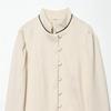 Womens Stand Collar Blazer Long Sleeve Slim Fit Casual Office Jacket