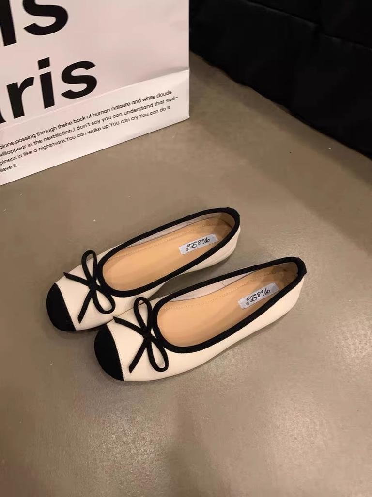 Вечерний ветер нежные бабочки женские туфли балетки французские ретро мягкая подошва серебристые одинарные туфли весенние и летние маленькие ароматные ветры женские туфли