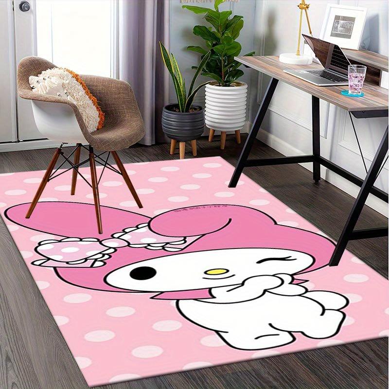 1pc Sanrio Melody Mermaid Printed Office Carpet Rectangle Rug Under The Table,Perfect Room Decor for Living Room, Bedroom, Kitchen, Non-slip Floor Mat
