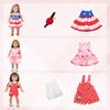 MYSO 18-Inch Fashion 10 Sets Fabric Doll Clothes & Mini DIY Cartoon Model Toy Gift for Girls & Accessories