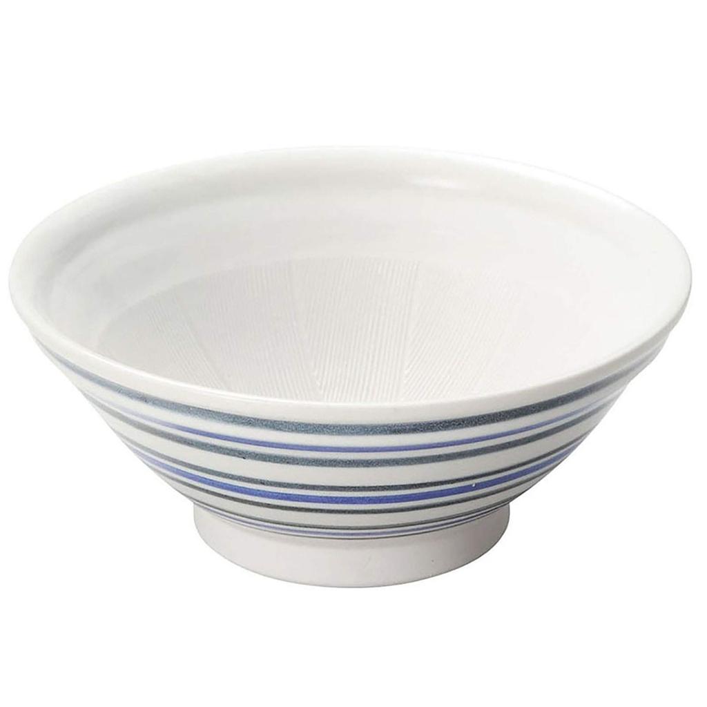 Aito Seisakusho Mortar and Porcelain 7 Sun Mino Dishwasher and Microwave Made In Product Number 288003 "Mizutama" Bowl, (approx. 22cm), Ware, Striped,