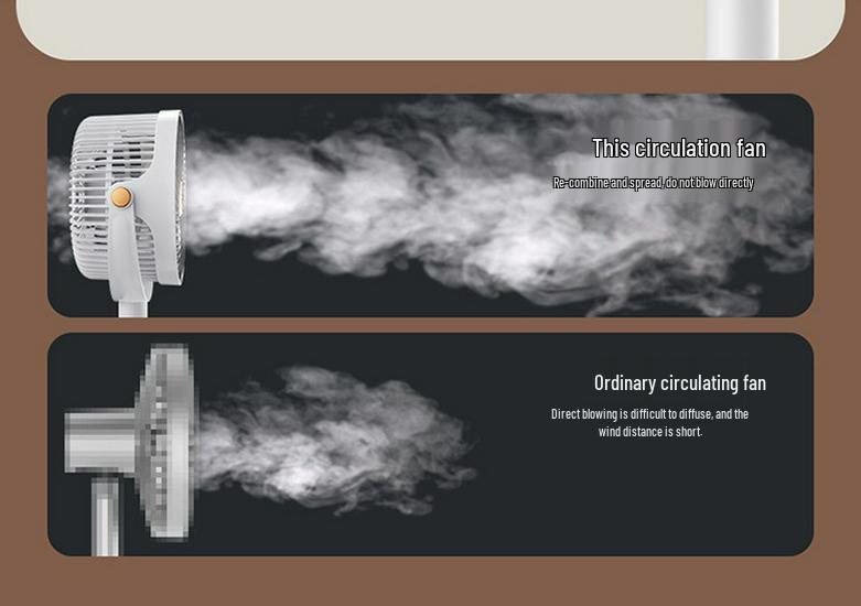 Retractable Electric Fan: Floor & Desktop Two-in-One for Home, Office, Dorm - High Wind Power