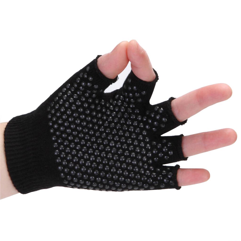 Yoga Gloves 2 Packs of Non Slip Fingerless Yoga Gloves