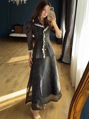 2025 Осенний Шик Комплект из Двух Предметов: Рубашка с Длинным Рукавом, Высокой Талией и Облегающего Кроя