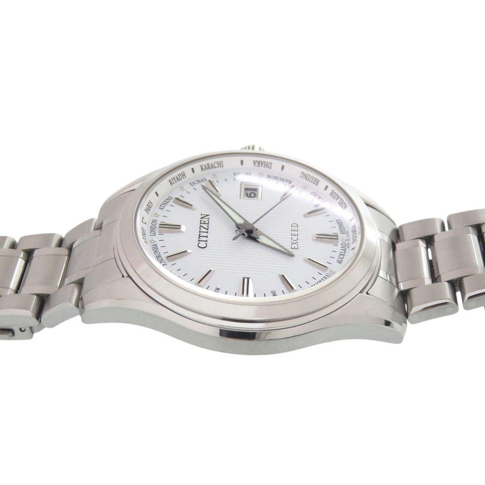 Used Like New Citizen Exceed CB0100-52A Titanium White Eco-Drive Watch White Dial 1452 CITIZEN