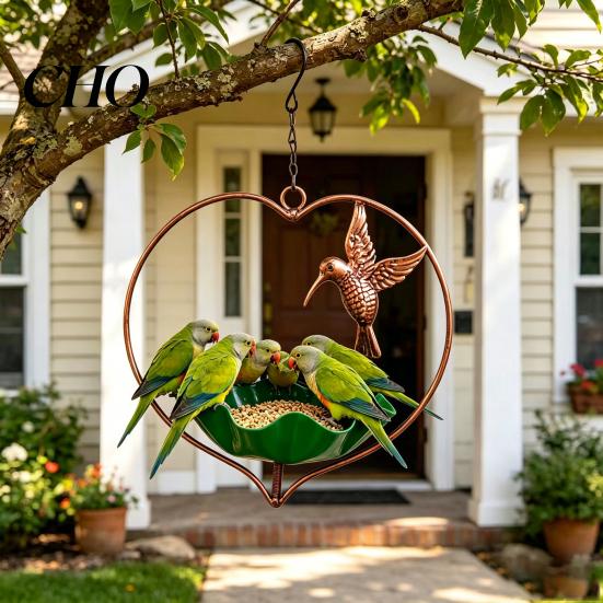 Hanging Bird Feeder Outside Hummingbird Feeder, Weather-proof Metal Butterfly Bath, Feeding Bowl for Outdoor Garden Patio Yard