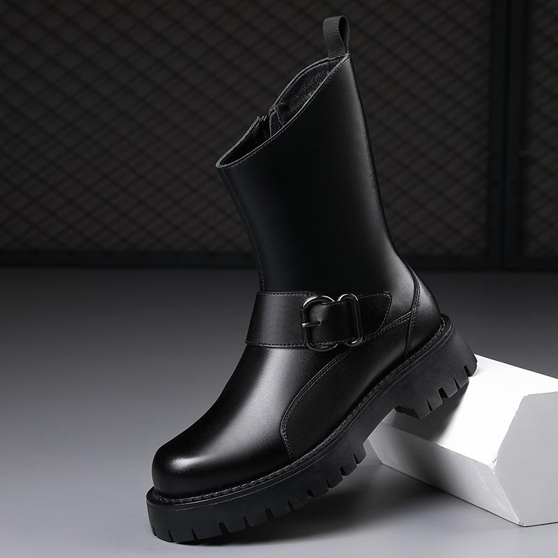 Модные мужские ботинки челси дизайнерская обувь сценическое платье для ночного клуба натуральная кожа ботинки на платформе стильные осенне-зимние ботинки