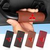 Кожаная накладка на подлокотник с логотипом автомобиля, защитные чехлы на ручки потолка для Asx Lancer Outlander Pajero Ralliart, аксессуары, стайлинг автомобиля