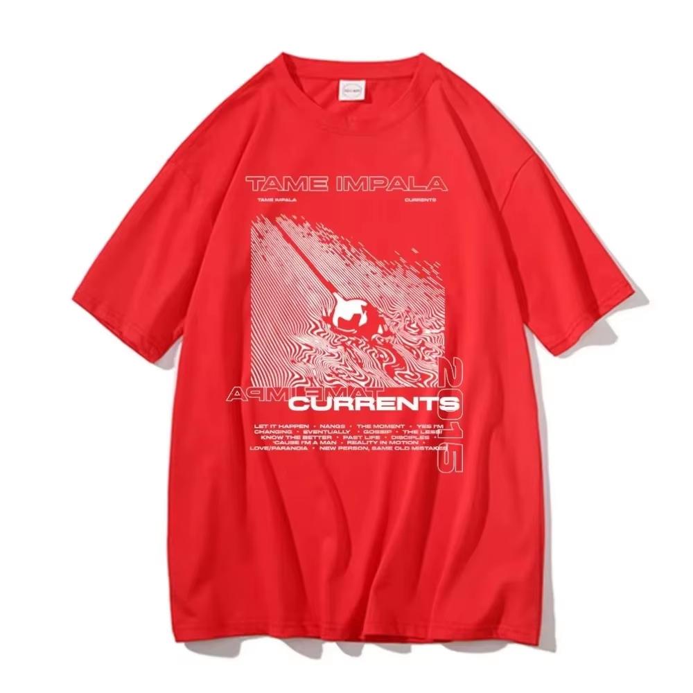 Tame Impala Currents Print Unisex Indie Pop Rock Hip Hop Casual Short Sleeve Streetwear Women And Men T-shirt