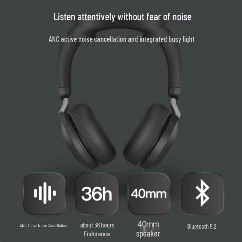 Jabra Evolve2 75 MS Wireless Headset (CN version)