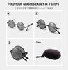 Поляризованные затемняемые складные солнцезащитные очки с круговой линзой и защитой от ультрафиолета 2 [REONAS] + (Ночное видение)
