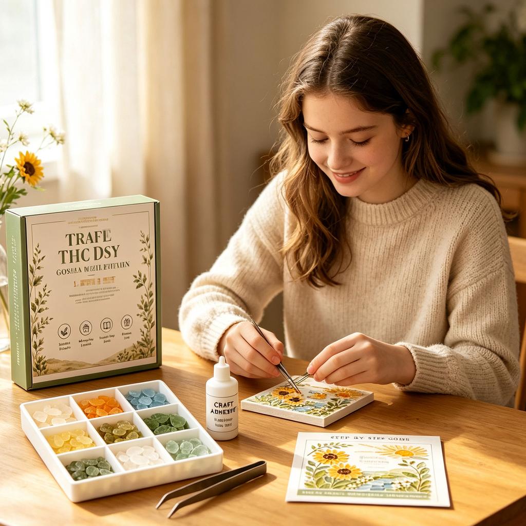 Набор «Морское стекло» - Творческий набор для самостоятельного изготовления домашнего декора и украшений, Подарок-хобби для взрослых и детей