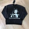 Mens Vintage Washed Distressed Cotton Hoodie Loose Fit Round Neck Streetwear Sweatshirt