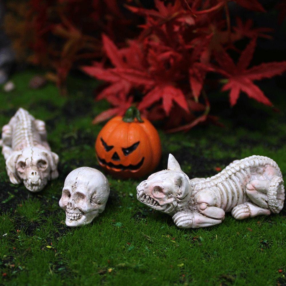 Skeleton Dog Skull Pumpkin Skeleton Skull Ornament Mini Pumpkin Ornament Halloween Decor Gifts