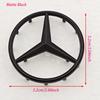 52mm 58mm ABS Chrome Black Star Logo Mercedes Steering Wheel Logo Sticker For Mercedes Benz C E S Class W204 Emblem Accessories AU1 f46