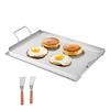23x16 in Flat Top Griddle Stainless Steel Universal BBQ Grill Pan Cookware