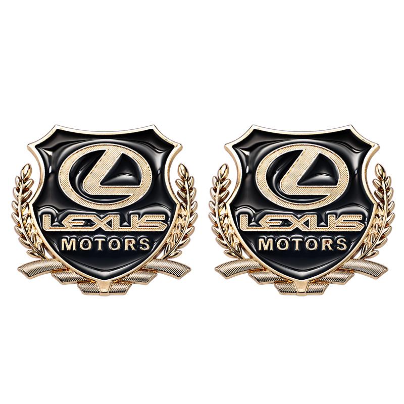 2PCS 3D Metal Emblem Sticker Car Badge Decal for Lexus F SPORT NX RX ES UX GS GX IS LS LX CT LC LBX 350h 450h etc