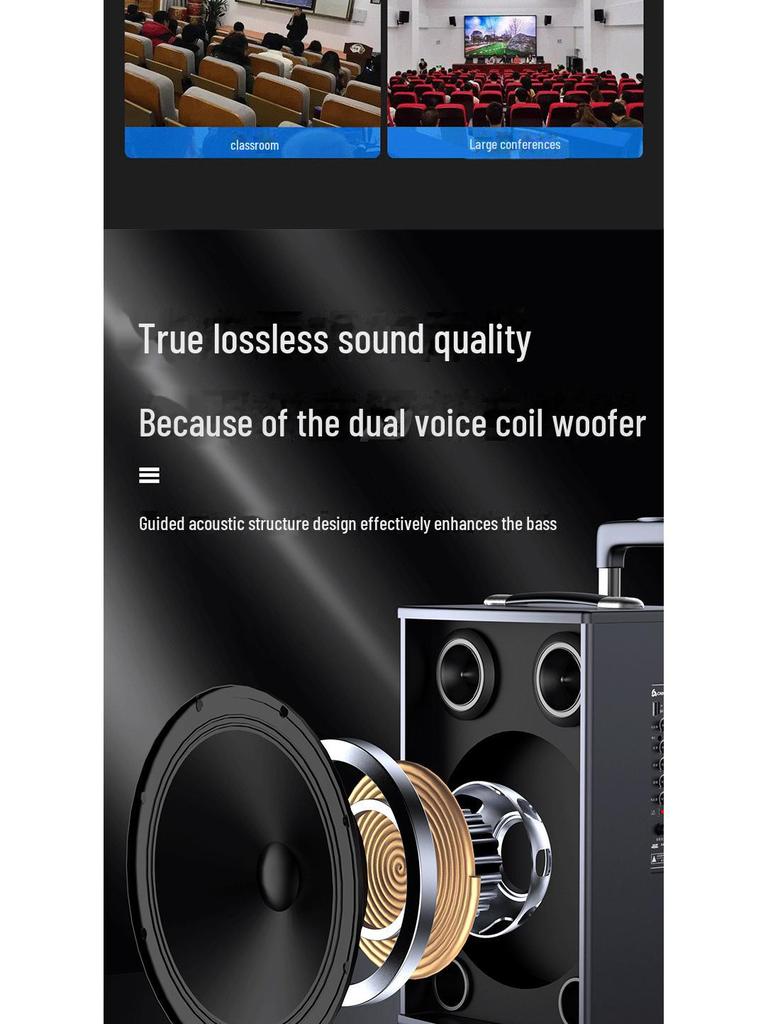 Мощная уличная Bluetooth-колонка на колесиках Chigo для музыки и караоке