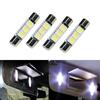 4x HID White 5050 3-SMD 31mm 6641F Fuse LED Bulb Mirror Light Sun Visor Lamp Auto Accessories Universal Car Tuning Durable