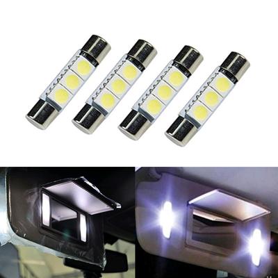 4x HID White 5050 3-SMD 31 мм 6641F предохранитель светодиодная лампа зеркальная подсветка солнцезащитный козырек автомобильные аксессуары универсальный автомобильный тюнинг прочный