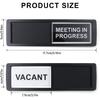 2 Pcs Privacy Sign, Vacant/Meeting in Progress Sign, 7 x 2 Inch Door Sign for Office Conference, Tells Whether Room Vacant or In a Meeting, Slider