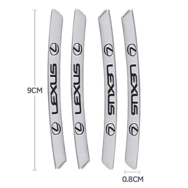 4Pcs Aluminum Alloy Car Wheel Rim Decal Decorative Sticker For Lexus F-SPORT ES RX NX LS UX LM LX GX LC RZ IS CT GS RC HS SC TX