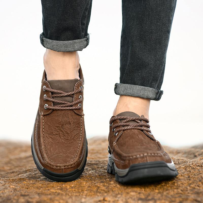Fashion New Large Size Men's Shoes Genuine Leather Flats Men Loafers High Quality Outdoor Men Sneakers Breathable Male Casual Shoes