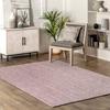 Light Purple Jute Braided Area Rug