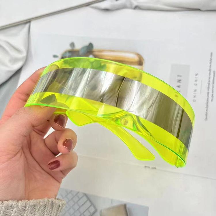 Солнцезащитные очки Futuristic Warrior: Модные интегрированные очки для вечеринок с персонализированной повязкой на голову