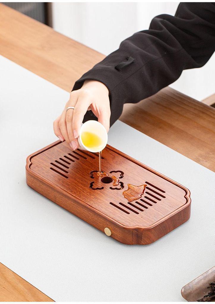 Karin Solid Wood One-Person Tea Tray 2025 – Small Household Dry Brew Stand