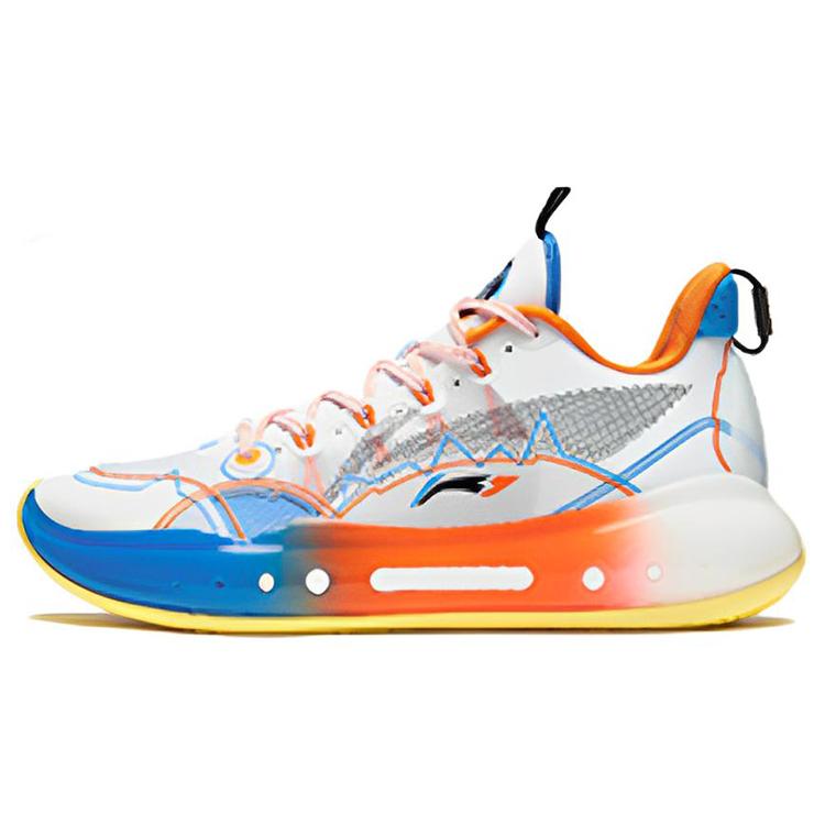 Li Ning YuShuai 14 Низкая амортизация Скользкие Устойчивые к истиранию Низкие Баскетбольные кроссовки Мужские Белый Красный Синий ABAR123-33
