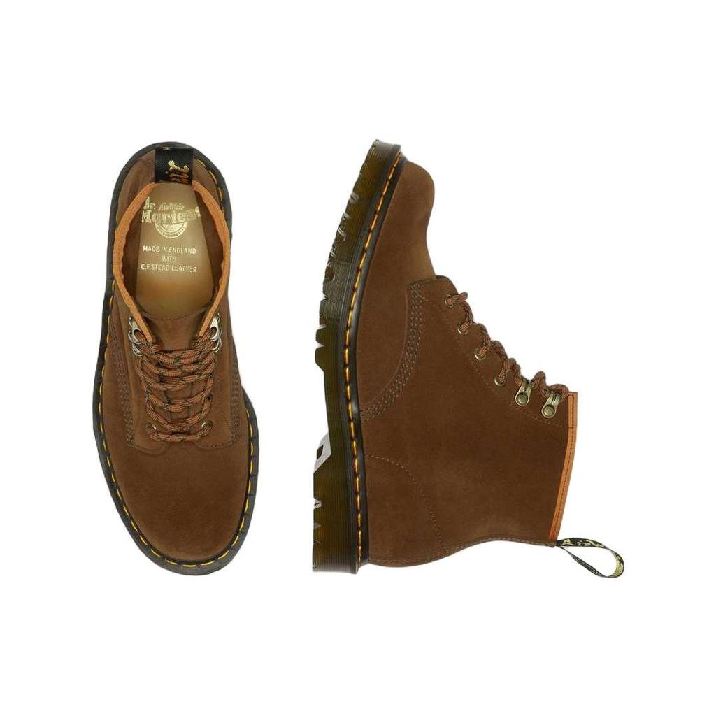 Dr. Martens 101 Кожа Мода Универсальные Короткие Ботинки Ботинки Унисекс Коричневый Желтый 27781220
