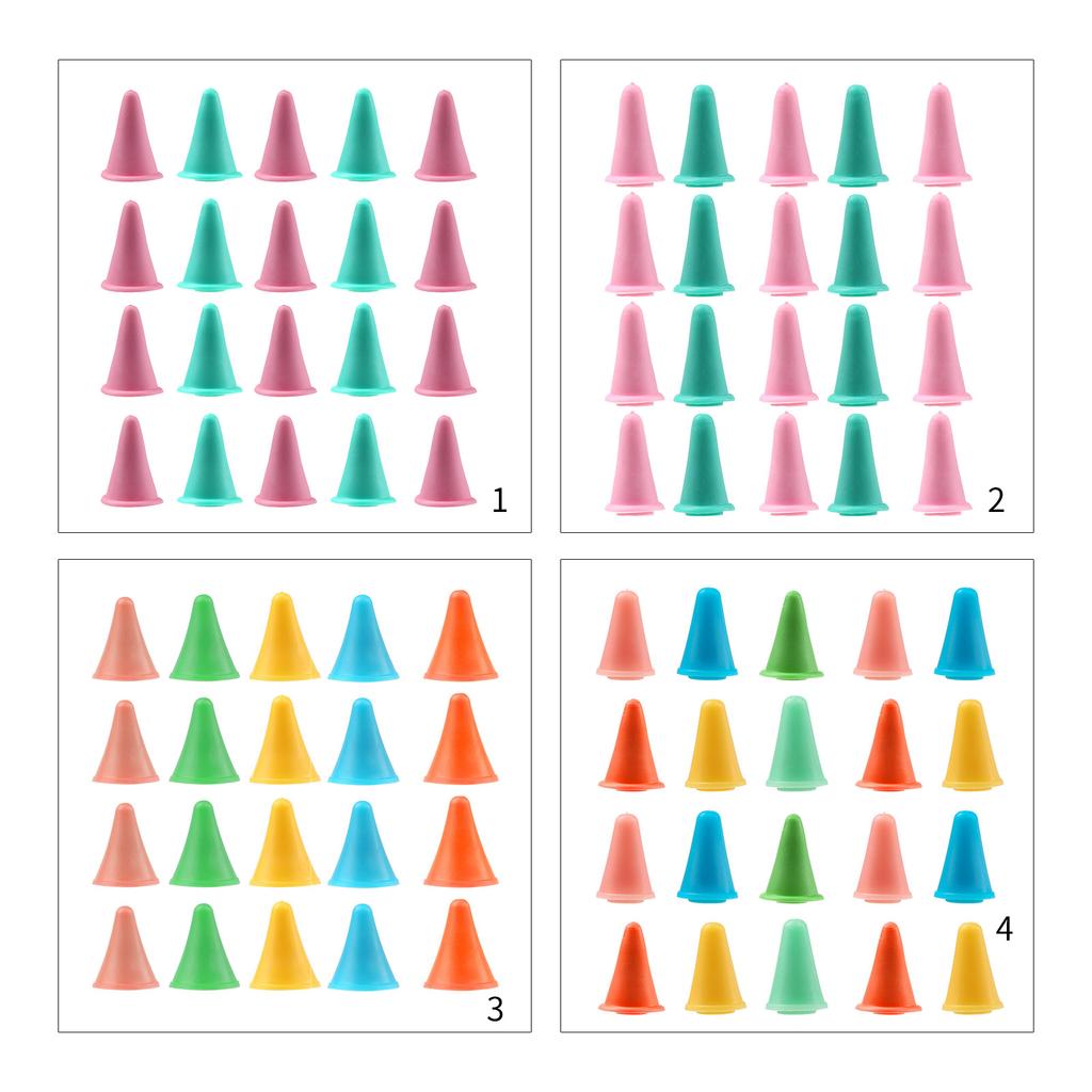 20 шт. Милые протекторы для кончиков спиц, Разноцветные протекторы для кончиков спиц, Стопоры для кончиков спиц, Держатель-колпачок
