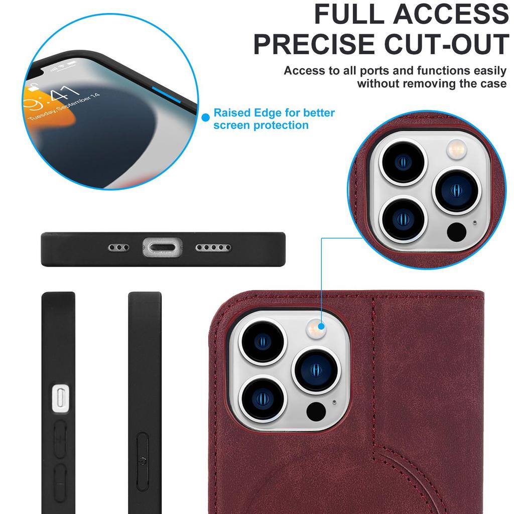 Кожаный флип-чехол с магнитным кошельком для iPhone 12 13 14 Pro Max, мини-магнитная крышка-книжка с беспроводной зарядкой