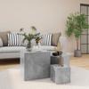 VidaXL Side Tables 3 Pcs Concrete Grey Chipboard